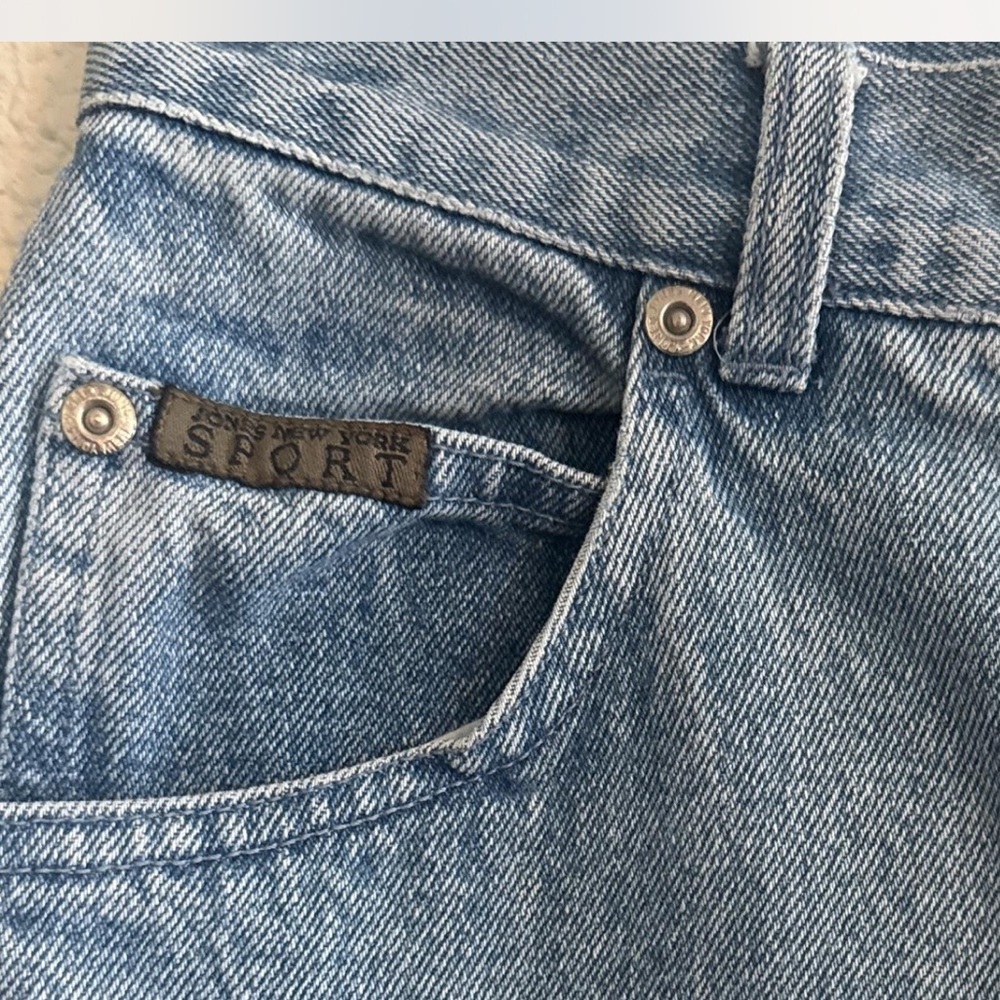 Vintage 90s Jones New York Sport Mom Jeans Rigid Denim Retro Classic - Picture 7 of 9